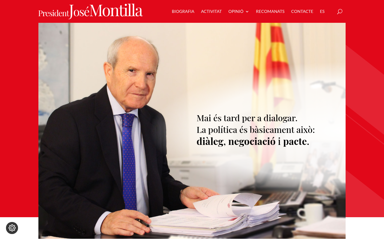 Captura de la web de Oficina del President José Montilla